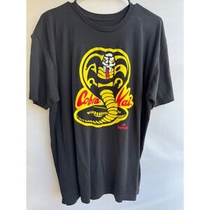 Century Cobra Kai Graphic T-Shirt Mens XL Black Karate Kid Snake Logo Tee